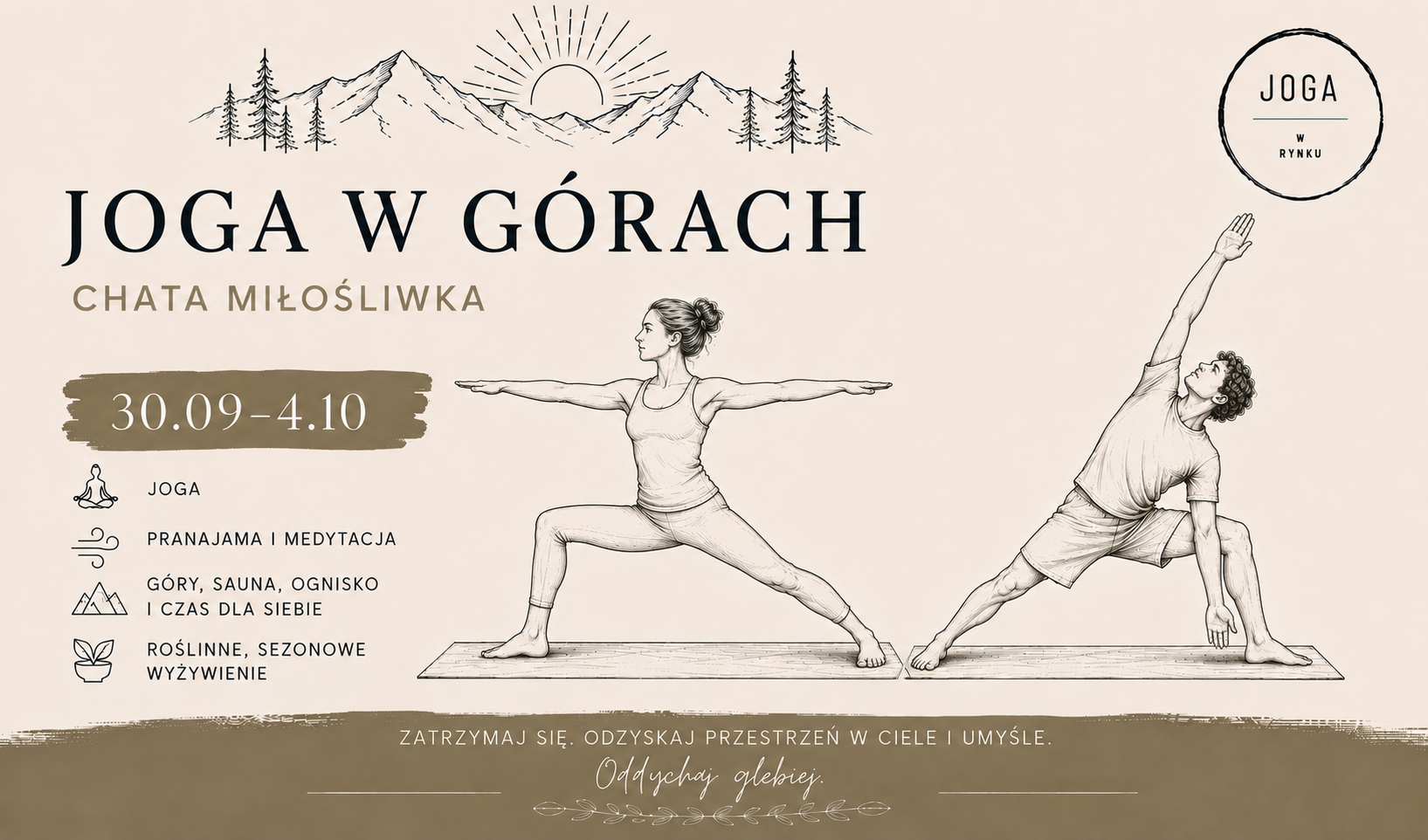 JOGA W GÓRACH — Chata Miłośliwka (jesień)